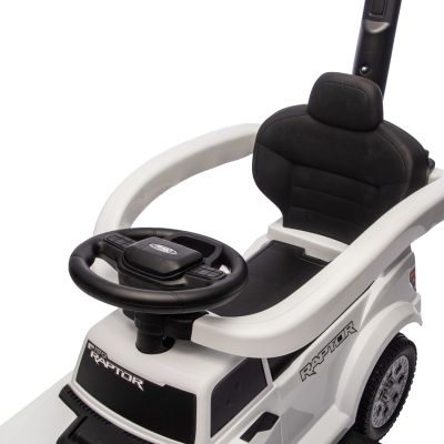Puck Loopauto Ford F150 met Duwstang - Wit Puck Loopauto Ford F150 met Duwstang - Wit