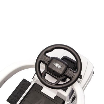 Puck Loopauto Ford F150 met Duwstang - Wit Puck Loopauto Ford F150 met Duwstang - Wit