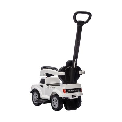 Puck Loopauto Ford F150 met Duwstang - Wit Puck Loopauto Ford F150 met Duwstang - Wit