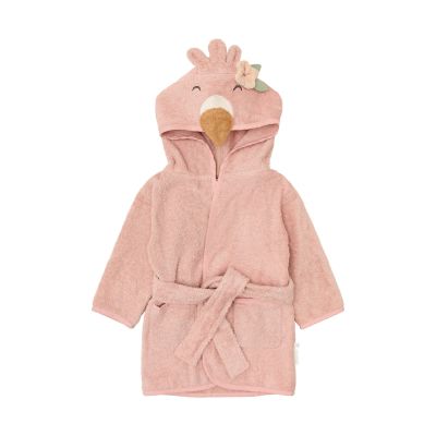Little Dutch Blooming Safari Badjas - Flamingo - Roze - 74/80
