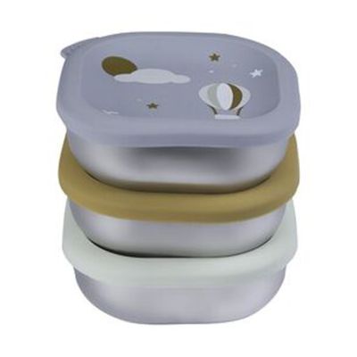 Beaba RVS Snackdoosjes – 3 Stuks – 250 ml