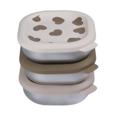 Beaba RVS Snackdoosjes – 3 Stuks – 250 ml