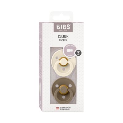 BiBs Fopspeen - Rond - 2 Stuks - 6-18 Mnd - Dark Oak/Ivory BiBs Fopspeen - Rond - 2 Stuks - 6-18 Mnd - Dark Oak/Ivory