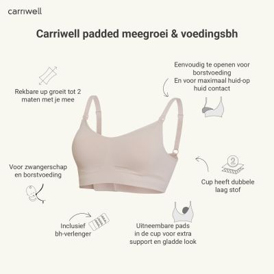Carriwell Voedingsbh - Padded - Beige - S