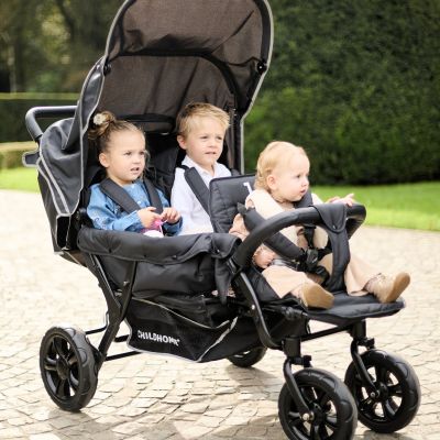 Childhome Triplet Meerlingwagen - Zwart Childhome Triplet Meerlingwagen - Zwart