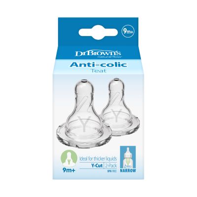 Dr. Brown's Flesspeen Standaard Hals Y-Cut 2-Pack Dr. Brown's Flesspeen Standaard Hals Y-Cut 2-Pack