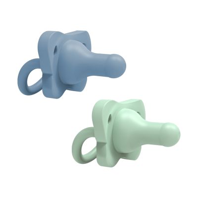 Dr. Brown&#039;s Fopspeen 0-6 mnd Siliconen HappyPaci Blauw &amp; Groen

