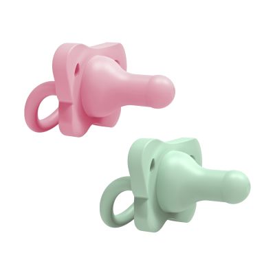 Dr. Brown&#039;s Fopspeen 0-6 mnd Siliconen HappyPaci Roze &amp; Groen
