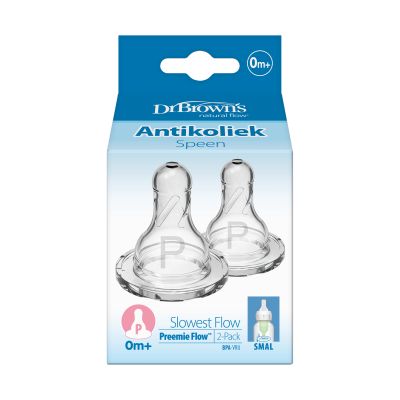 Dr. Brown's Flesspeen Standaard Hals Prematuur 2-Pack Dr. Brown's Flesspeen Standaard Hals Prematuur 2-Pack
