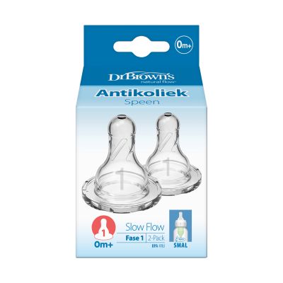 Dr. Brown's Flesspeen Standaard Hals Fase 1 2-Pack Dr. Brown's Flesspeen Standaard Hals Fase 1 2-Pack