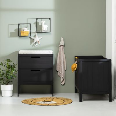 Europe Baby Ralph Luiertafel - Mat Zwart Europe Baby Ralph Luiertafel - Mat Zwart