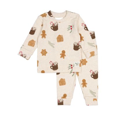Feetje Cosy Cookie Premium Pyjama - Maat 62 - Offwhite Melange