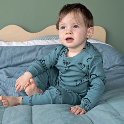 Feetje Jack Snack Premium Pyjama - Maat 68 - Petrol Feetje Jack Snack Premium Pyjama - Maat 68 - Petrol