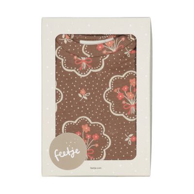 Feetje Maddie Medallion Premium Pyjama - Maat 68 - Bruin Feetje Maddie Medallion Premium Pyjama - Maat 68 - Bruin