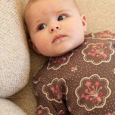 Feetje Maddie Medallion Premium Pyjama - Maat 68 - Bruin Feetje Maddie Medallion Premium Pyjama - Maat 68 - Bruin