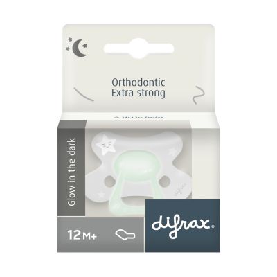 Difrax Fopspeen Timo Glow In The Dark Natural 12mnd+ Ass. Difrax Fopspeen Timo Glow In The Dark Natural 12mnd+ Ass.