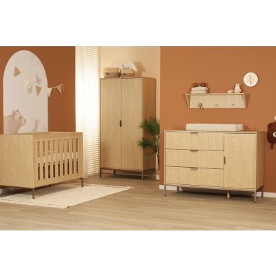 TWF Ledikant 60 x 120 + Commode 3 Laden 1 Deur + Hanglegkast - Java