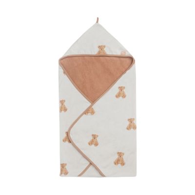 Jollein Badcape Stripe Terry - Badstof - 75x75 cm - Teddy Bear