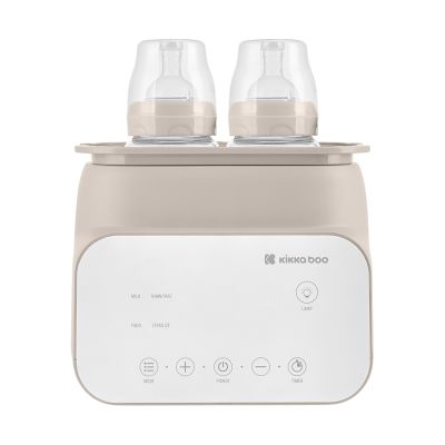 Kikkaboo Handy 4-in-1 Dubbele Flessenwarmer - Beige Kikkaboo Handy 4-in-1 Dubbele Flessenwarmer - Beige