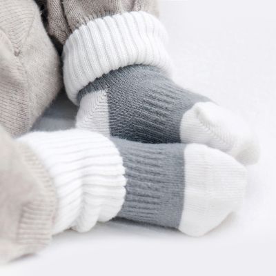 KipKep Blijf-Sokjes - 6-12 Mnd - 2-Pack - Silver Grey KipKep Blijf-Sokjes - 6-12 Mnd - 2-Pack - Silver Grey