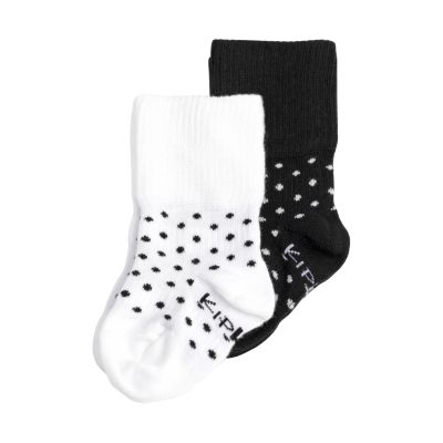 KipKep Blijf-Sokjes - 2-6 Mnd - 2-Pack - Black Dots KipKep Blijf-Sokjes - 2-6 Mnd - 2-Pack - Black Dots