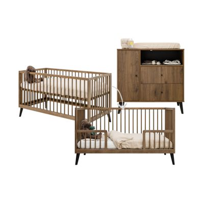 Bopita Ledikant 70 x 140 - Commode - Zara - Walnoot