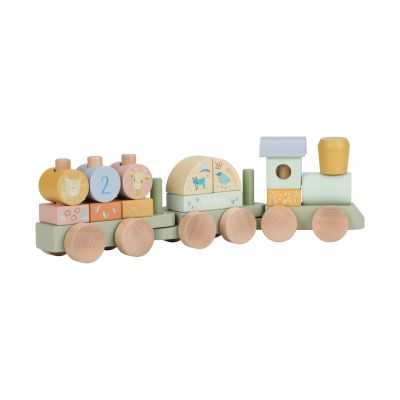 Little Dutch Safari Friends Houten Blokkentrein