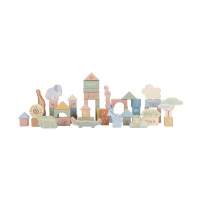 Little Dutch Safari Friends Houten Bouwblokken Little Dutch Safari Friends Houten Bouwblokken