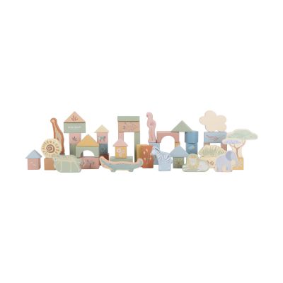 Little Dutch Safari Friends Houten Bouwblokken Little Dutch Safari Friends Houten Bouwblokken