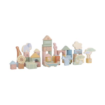 Little Dutch Safari Friends Houten Bouwblokken Little Dutch Safari Friends Houten Bouwblokken