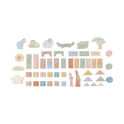 Little Dutch Safari Friends Houten Bouwblokken Little Dutch Safari Friends Houten Bouwblokken