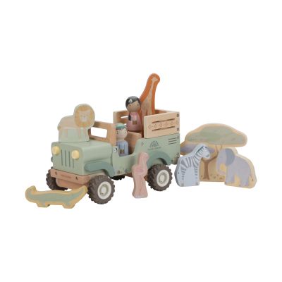 Little Dutch Safari Friends Houten Auto Met Dieren