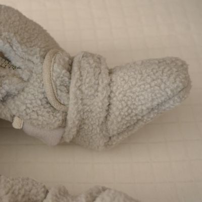 Lodger Slofjes - 0-3 Mnd - Teddy Fleece - Storm
