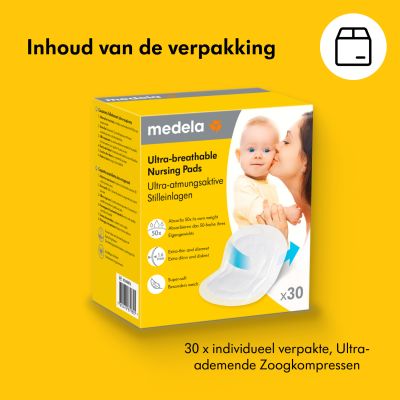 Medela Zoogcompressen Ultra Ademend (30 stuks) Medela Zoogcompressen Ultra Ademend (30 stuks)