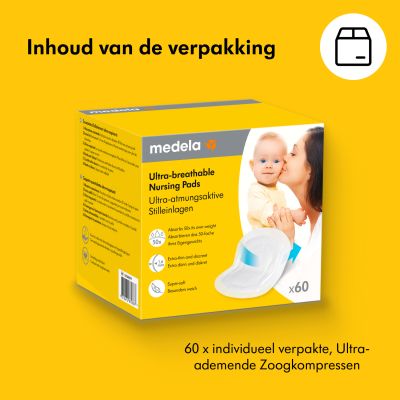 Medela Zoogcompressen Ultra Ademend (60 stuks) Medela Zoogcompressen Ultra Ademend (60 stuks)