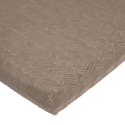 Meyco Deluxe Jacquard Chevron Boxmatrashoeslaken - 75 x 95 cm - Dark Taupe Meyco Deluxe Jacquard Chevron Boxmatrashoeslaken - 75 x 95 cm - Dark Taupe