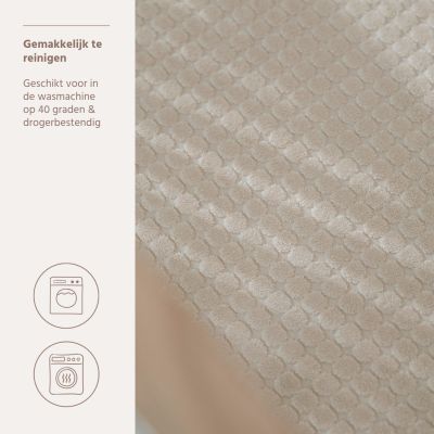 Meyco Deluxe Jacquard Pebble Boxmatrashoeslaken - 75 x 95 cm - Soft Sand Meyco Deluxe Jacquard Pebble Boxmatrashoeslaken - 75 x 95 cm - Soft Sand