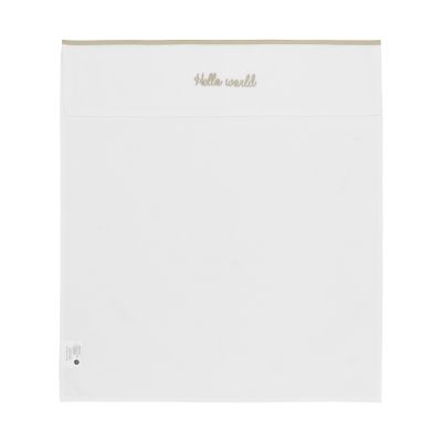 Meyco Ledikantlaken Hello World Sand 100x150cm Meyco Ledikantlaken Hello World Sand 100x150cm