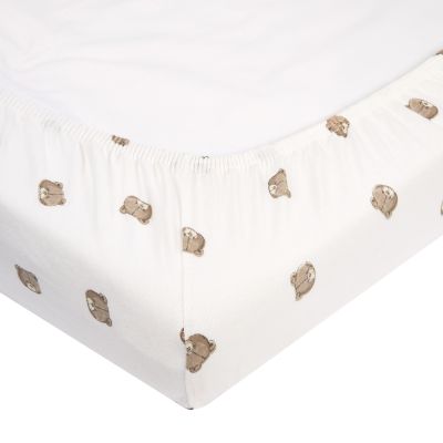 Meyco Bear Hoeslaken - 40 x 80/90 cm - Jersey - Bruin Meyco Bear Hoeslaken - 40 x 80/90 cm - Jersey - Bruin