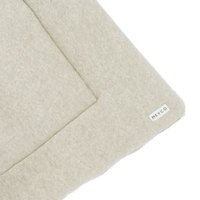 Meyco Boxkleed Knit Basic Sand Melange 77x97cm Meyco Boxkleed Knit Basic Sand Melange 77x97cm