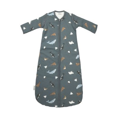 Meyco Arctic Gevoerde Slaapzak Met Afritsbare Mouwen - Jersey - Blauw