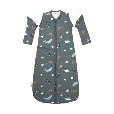 Meyco Arctic Gevoerde Slaapzak Met Afritsbare Mouwen - 60 cm - Jersey - Blauw Meyco Arctic Gevoerde Slaapzak Met Afritsbare Mouwen - 60 cm - Jersey - Blauw
