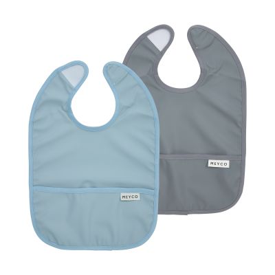 Meyco Slab Met Opvangbak - 2 Stuks - Dark Grey Blue / Jeans Blue Meyco Slab Met Opvangbak - 2 Stuks - Dark Grey Blue / Jeans Blue