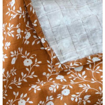 A Little Lovely Company Blossom Hydrofiele Doek XL - Caramel A Little Lovely Company Blossom Hydrofiele Doek XL - Caramel