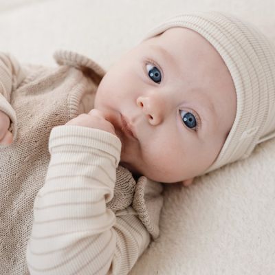 Little Dutch Stripe Lange Mouw Overslag Romper - Maat 44 - Soft Beige Little Dutch Stripe Lange Mouw Overslag Romper - Maat 44 - Soft Beige