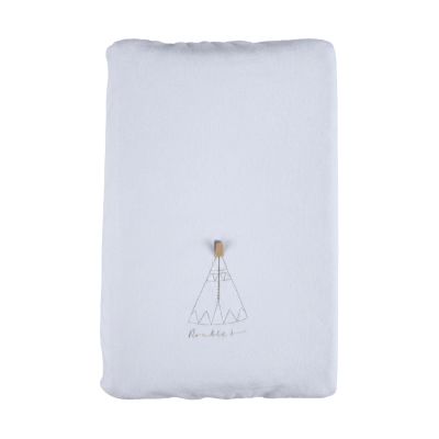 Noukie's Moon Feathers Aankleedkussenhoes - Wit Noukie's Moon Feathers Aankleedkussenhoes - Wit