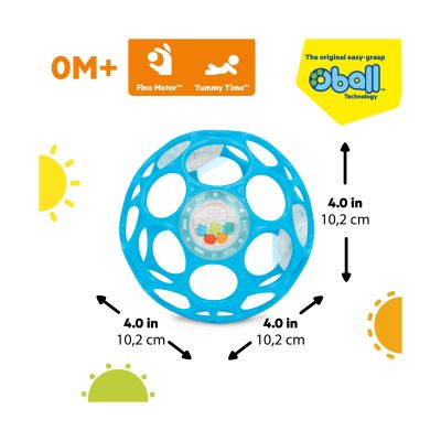 Oball Rammelaar - Easy-Grasp Toy - Lichblauw 