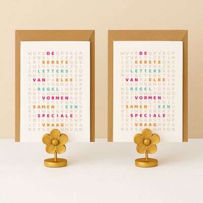 Ideefabriek Letterkaarten Met Enveloppen - 2 Stuks - Wil Je Mijn Meter / Peter Zijn?