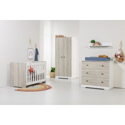 Interbaby Ledikant 60 x 120 - Commode 3 Laden Rock
