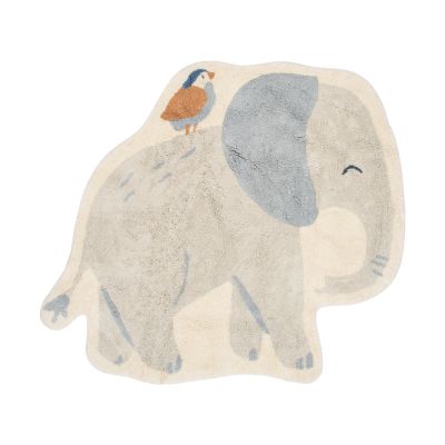 Little Dutch Olifant Vloerkleed - 120 x 110 cm - Grijs Little Dutch Olifant Vloerkleed - 120 x 110 cm - Grijs
